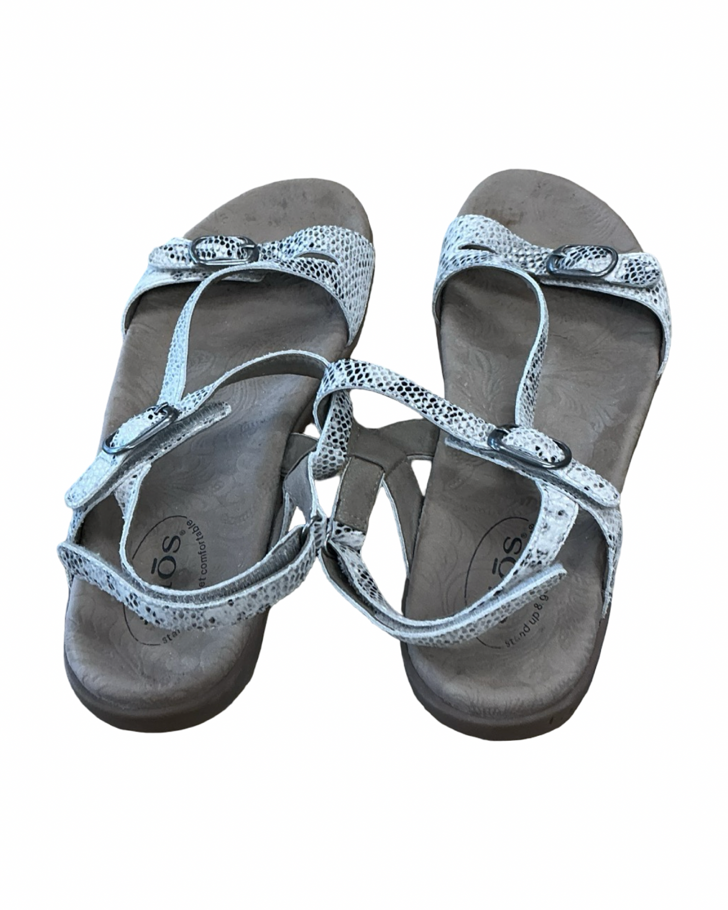 Sandals Flats By Taos In Snakeskin Print, Size:9