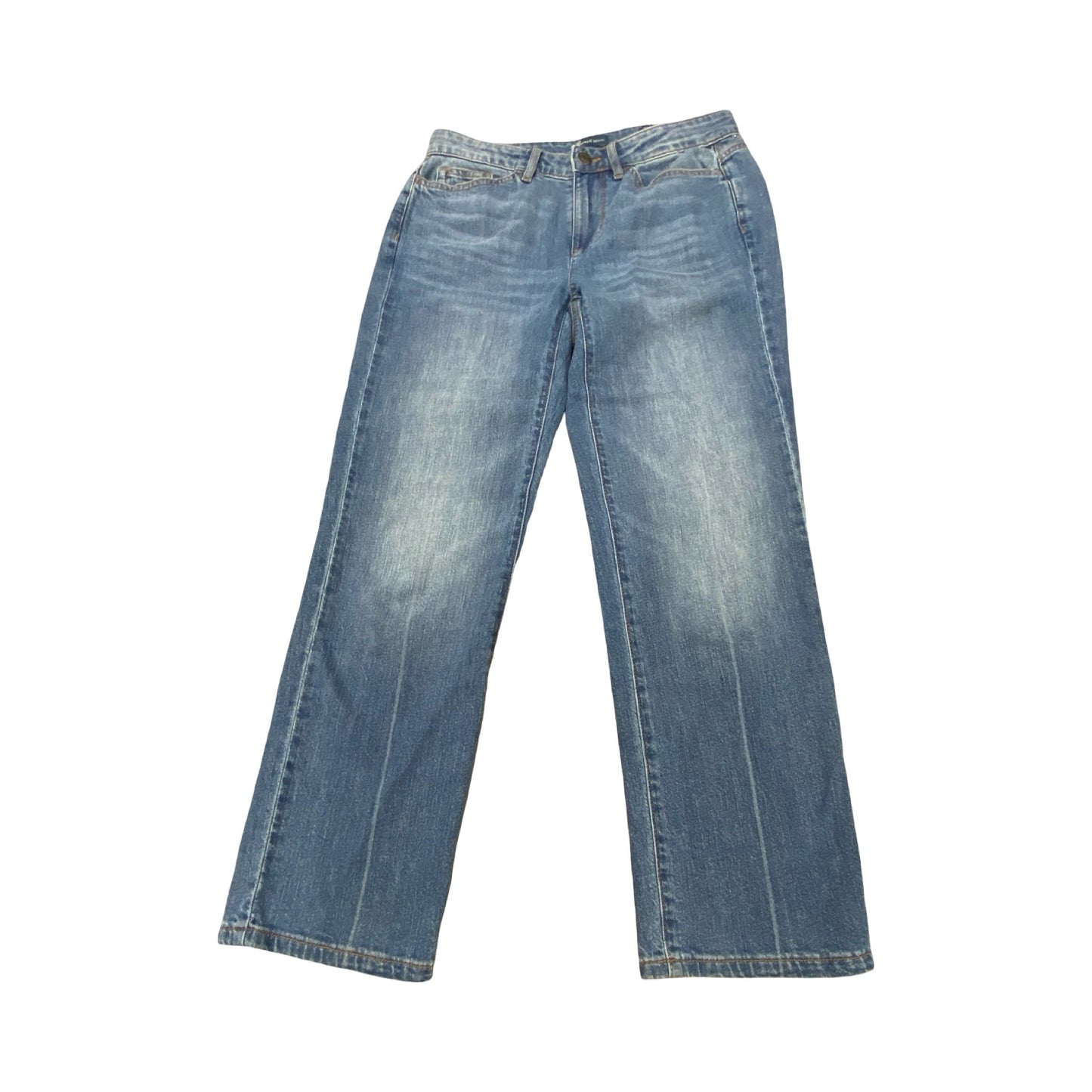 Jeans Straight By Pure Jill In Blue Denim, Size:4