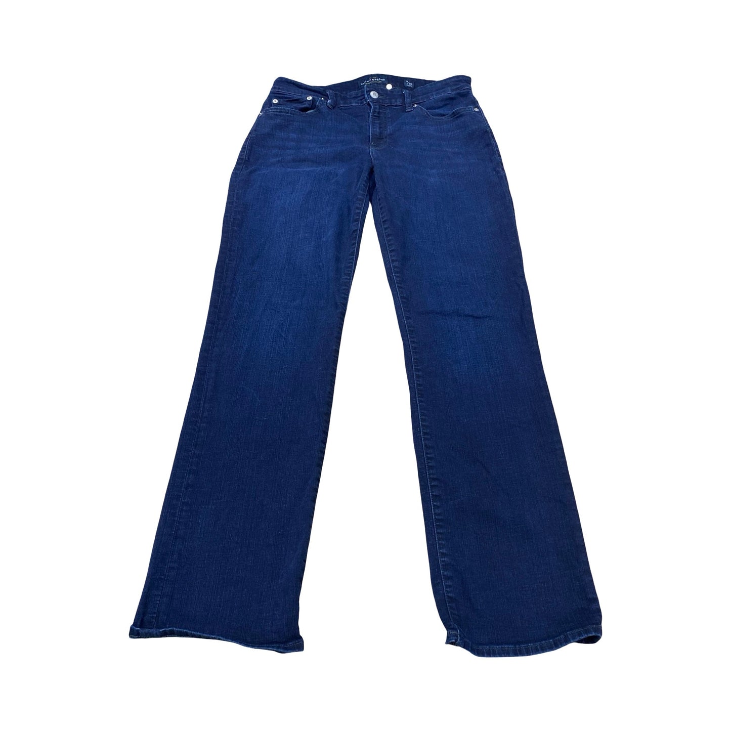 Jeans Straight By Lucky Brand In Blue Denim, Size:10