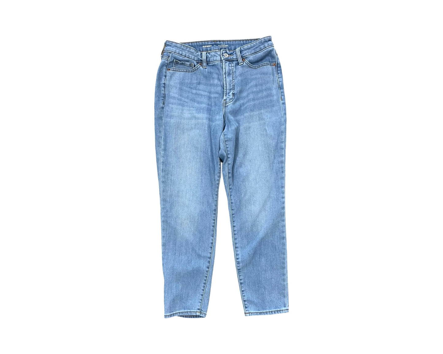 Jeans Straight By Old Navy In Blue Denim, Size:8