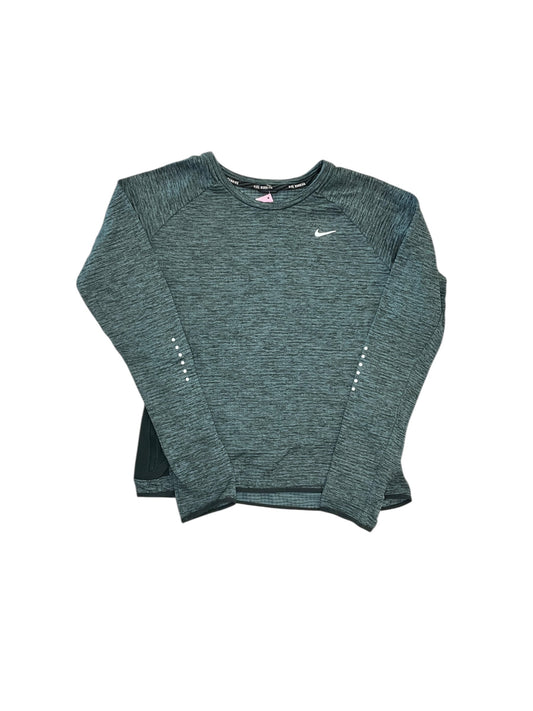 Athletic Top Ls Collar By Nike Apparel In Green, Size:M