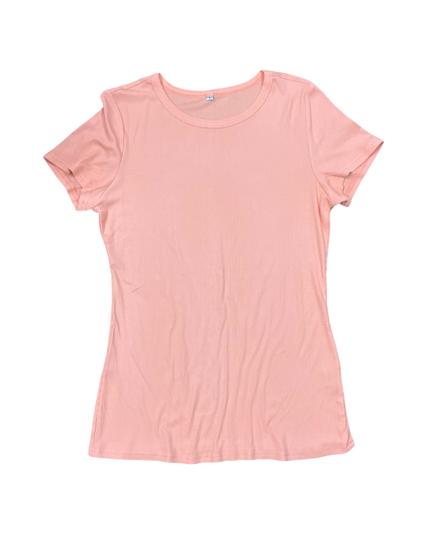 Top Ss Basic By Clothes Mentor In Peach, Size:L