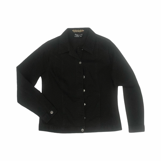 Jacket Denim By Women With Control In Black Denim, Size:Xs