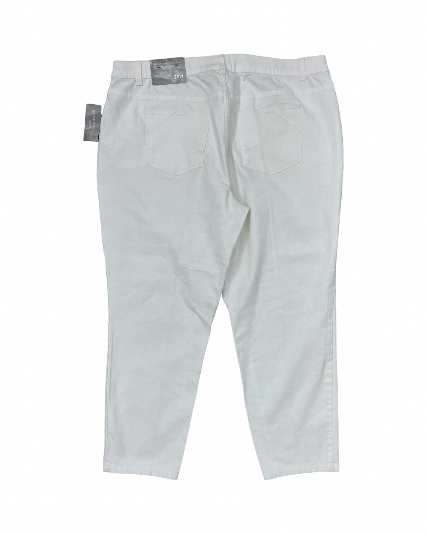 Jeans Straight By Cj Banks In White, Size:2X