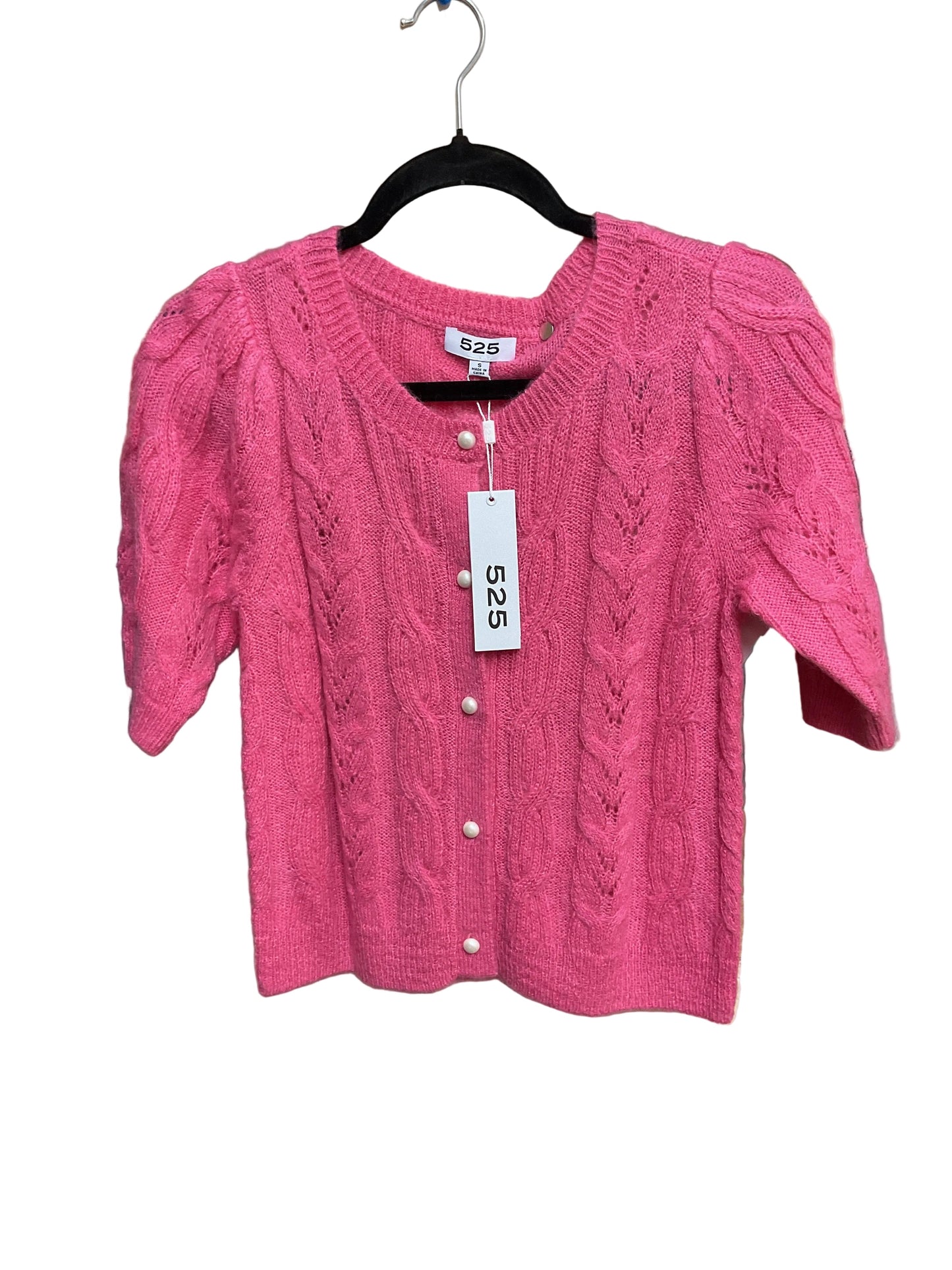 Sweater Ss By 525 In Pink, Size:S