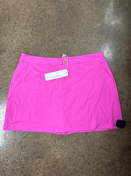 Skort By Dear Scarlett In Pink, Size:Xl