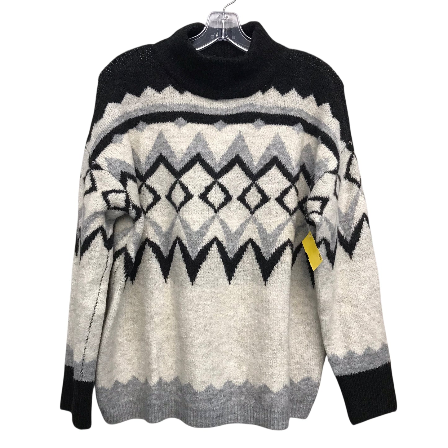 Sweater By Maurices In Black & Grey, Size:L