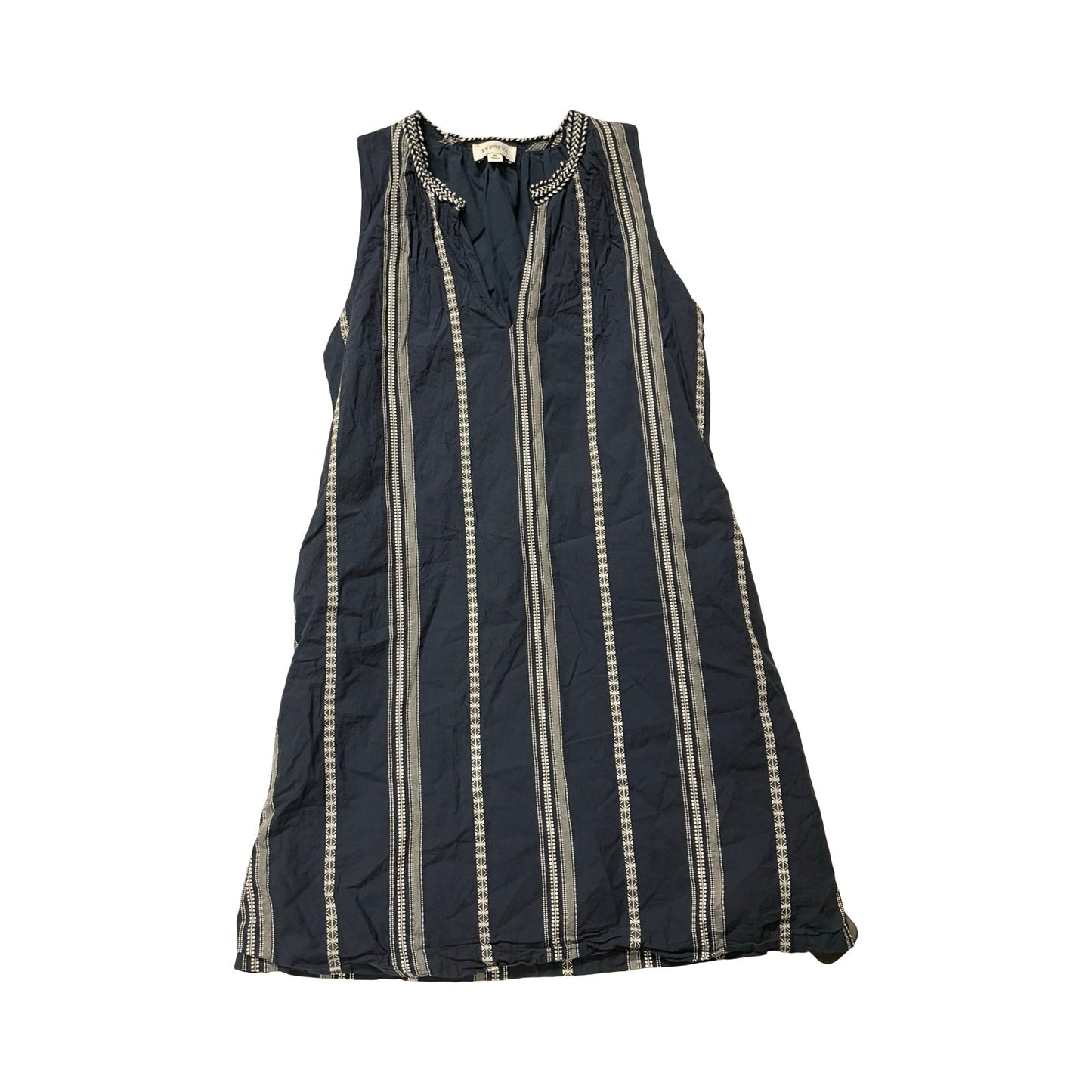 Dress Casual Midi By Evereve In Blue & White, Size:M