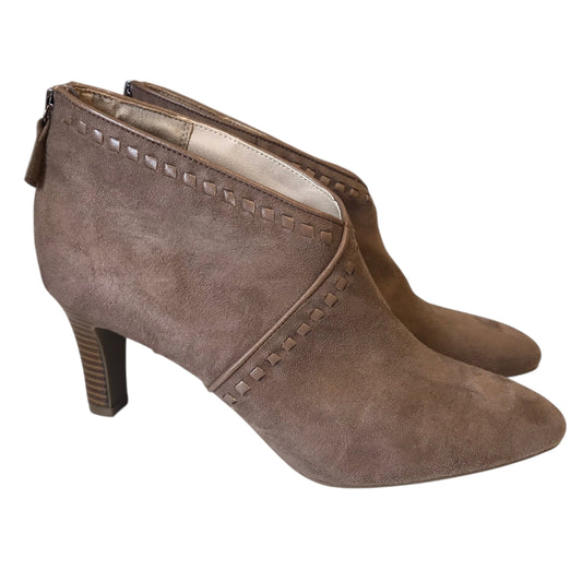 BOOTS ANKLE HEELS by LIFE STRIDE in BEIGE, Size:9.5