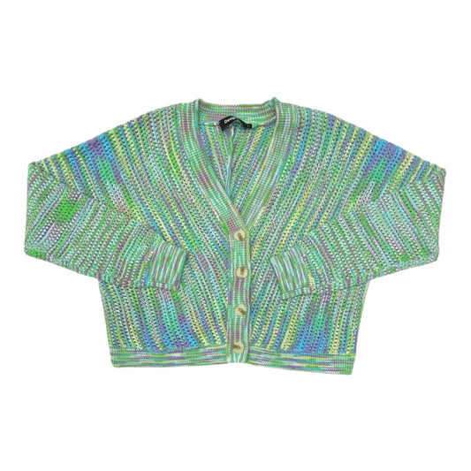 Sweater Cardigan Designer By Desigual In Multi, Size:L