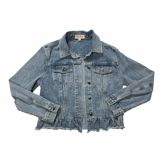 Jacket Denim By Listicle In Blue Denim, Size:L