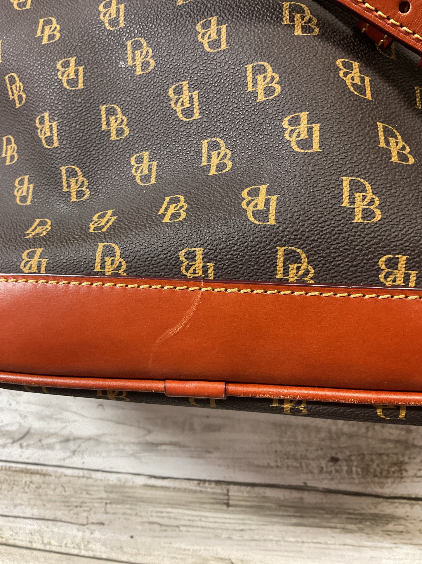 Handbag Designer By Dooney And Bourke In Brown, Size:Medium