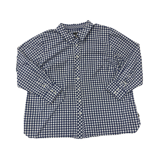 Top Ls By Talbots In Checkered Pattern, Size:3X
