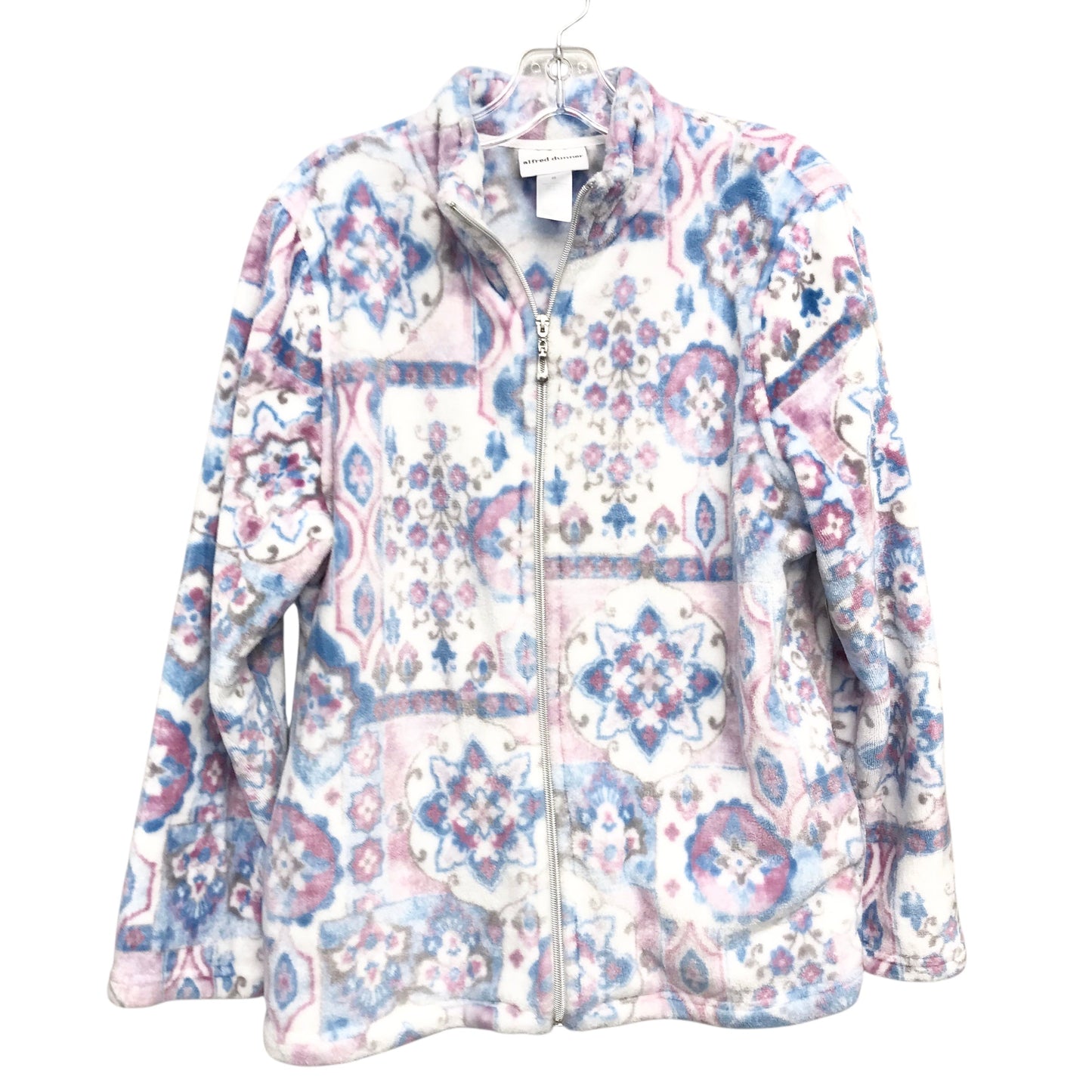Jacket Fleece By Alfred Dunner In Blue & Pink, Size:M