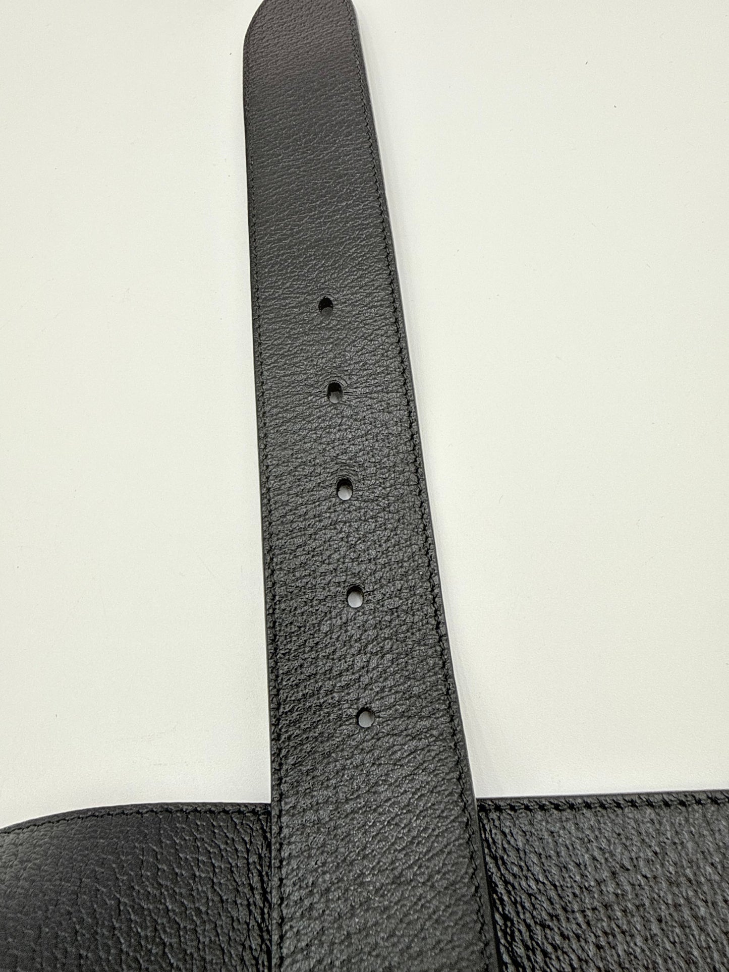 Belt Luxury Designer By Gucci In Black & Silver