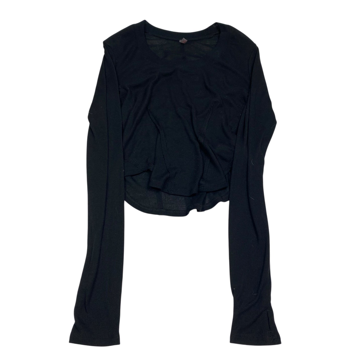 Athletic Top Ls Crewneck By Free People In Black, Size:L
