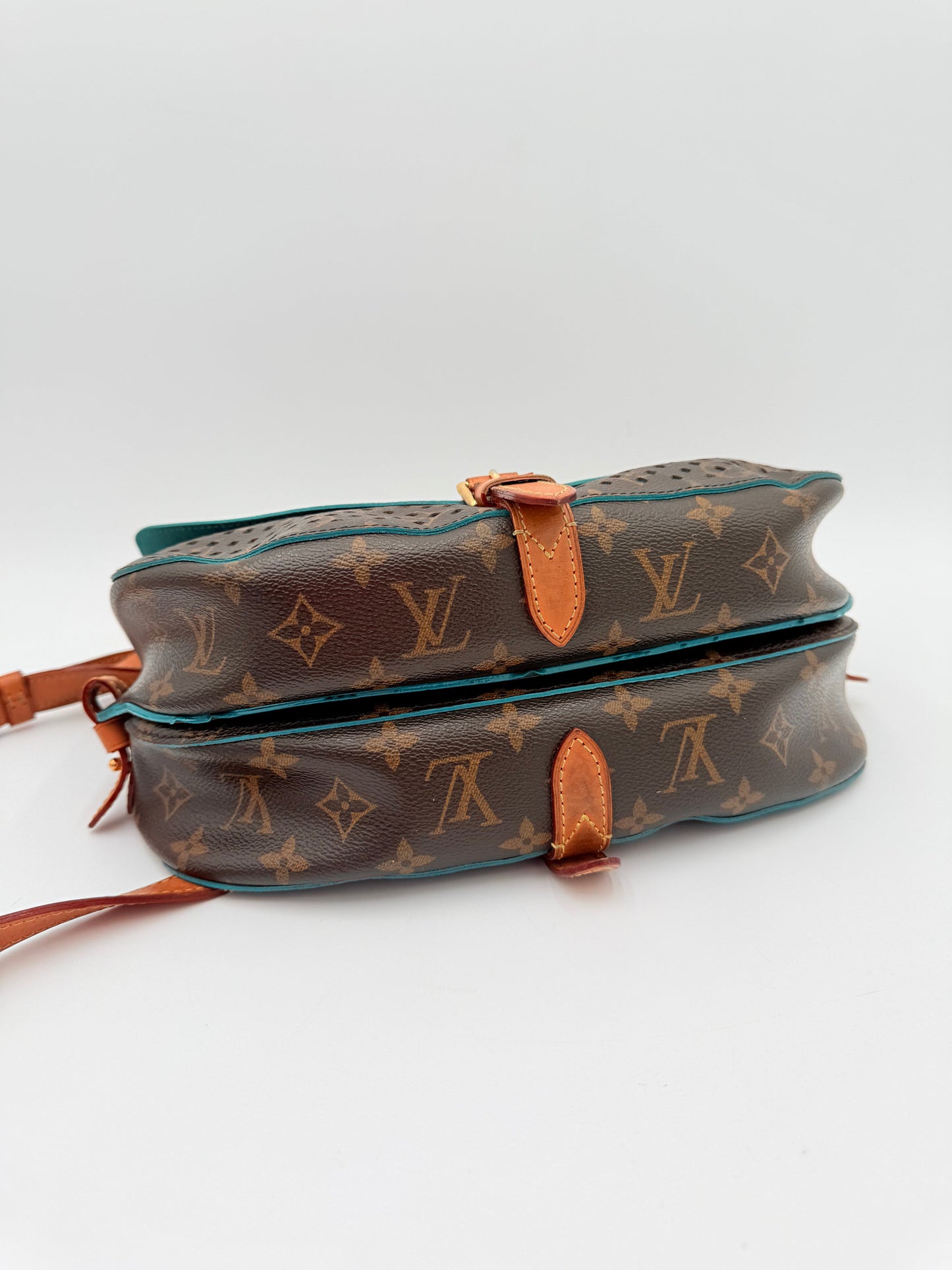 Crossbody Luxury Designer By Louis Vuitton In Blue & Brown, Size:Medium