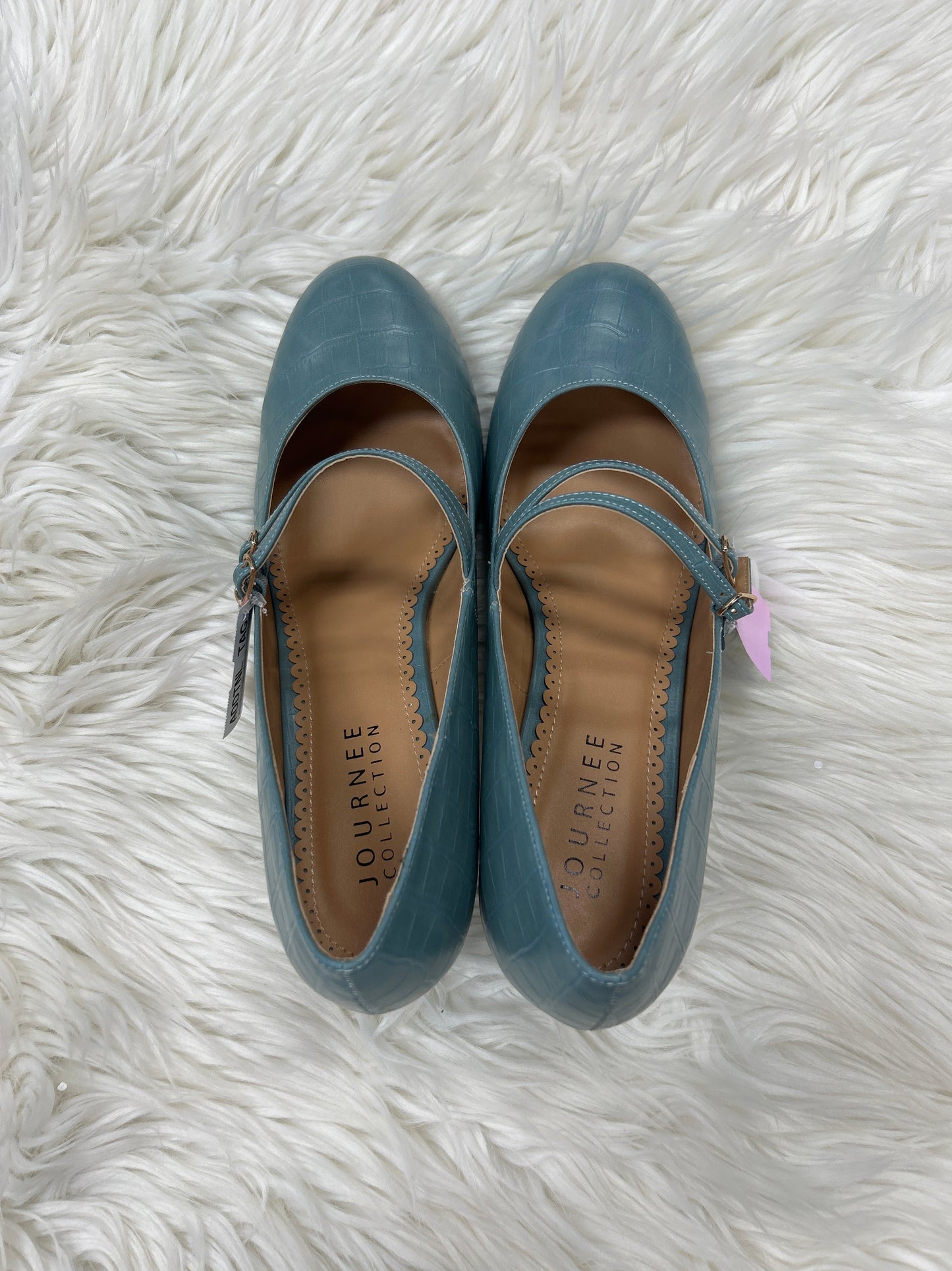 Sandals Heels Wedge By Journee In Blue, Size:13