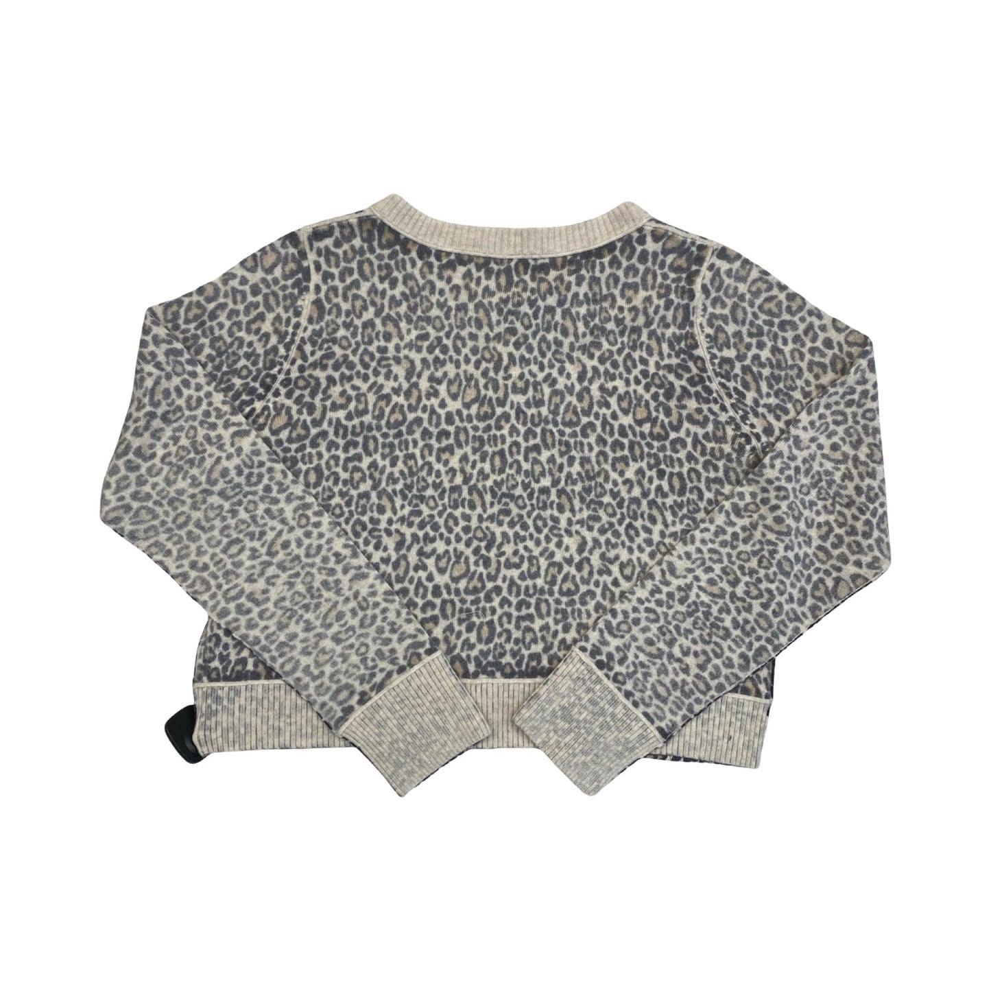 Sweater Cardigan By Free People In Animal Print, Size:L