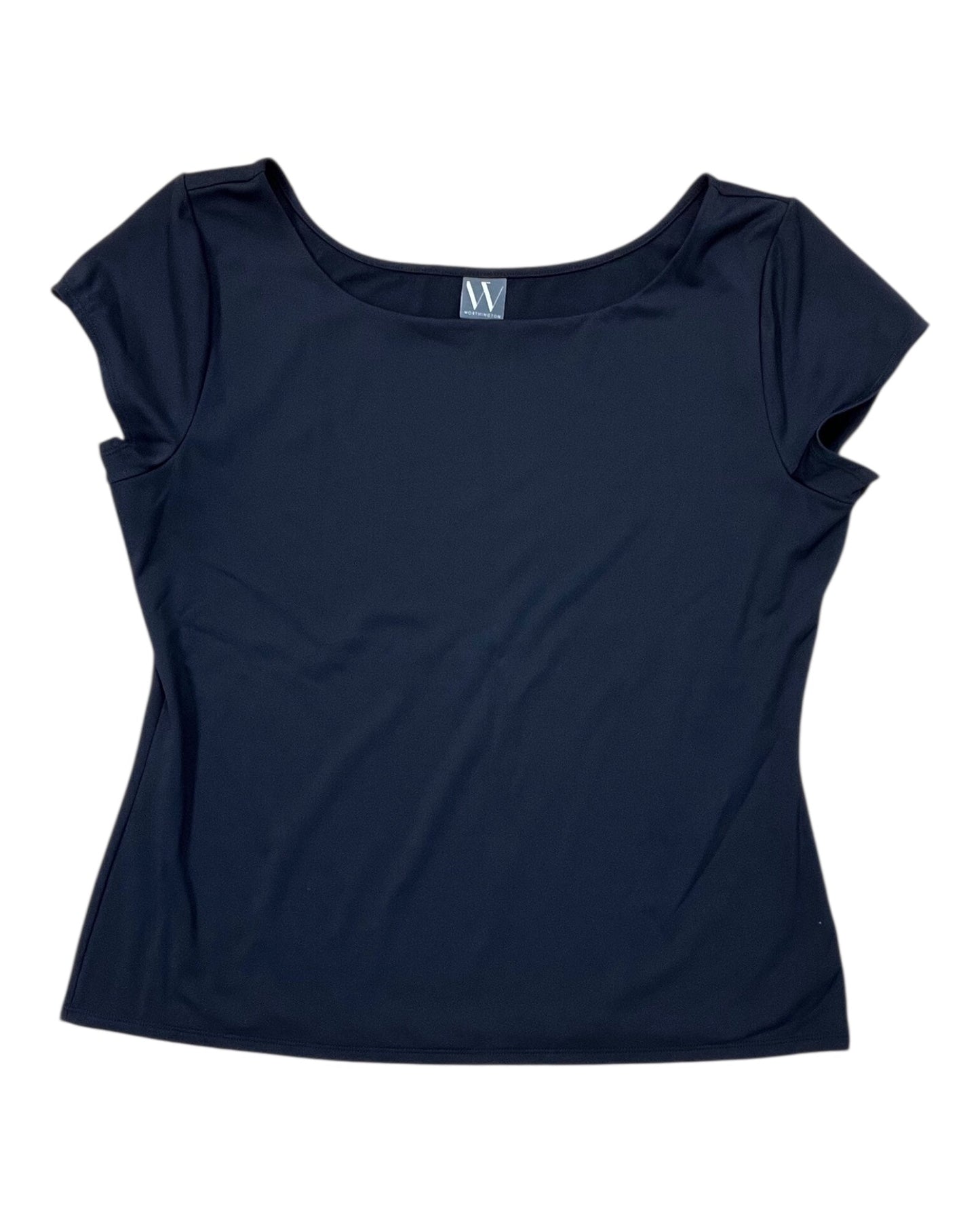 Top Ss By Worthington In Black, Size:1X