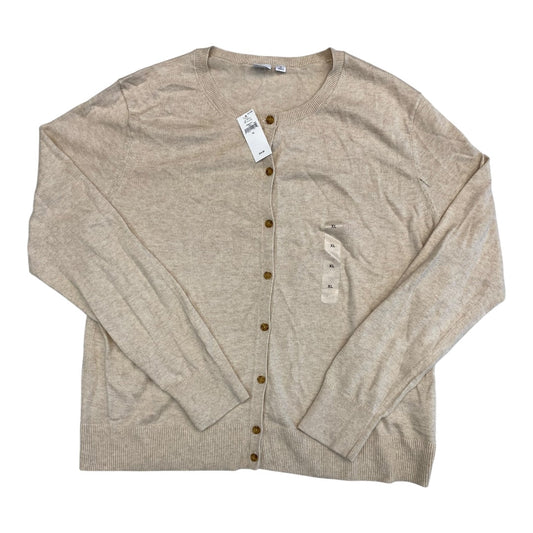 Sweater Cardigan By Gap In Tan, Size:Xl