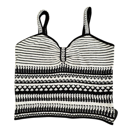 Top Sleeveless By Rachel Zoe In Black & White, Size:M