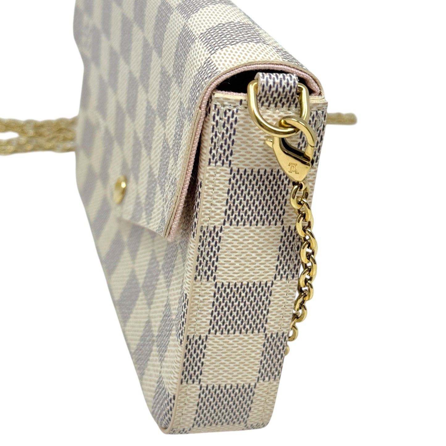 Pochette Félicie In Damier Azur Canvas Luxury Designer By Louis Vuitton, Size: Small