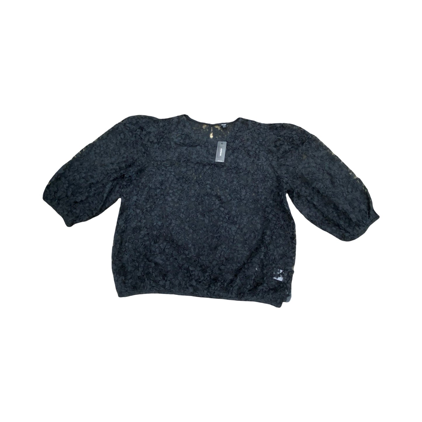 Top 3/4 Sleeve By Express In Black, Size:L