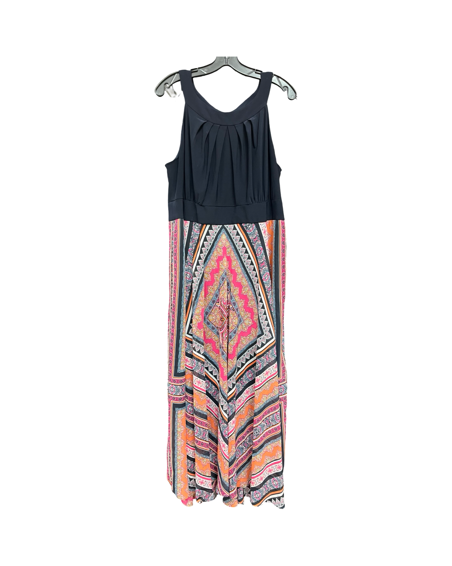 Dress Casual Maxi By Studio 1 In Blue & Pink, Size:16