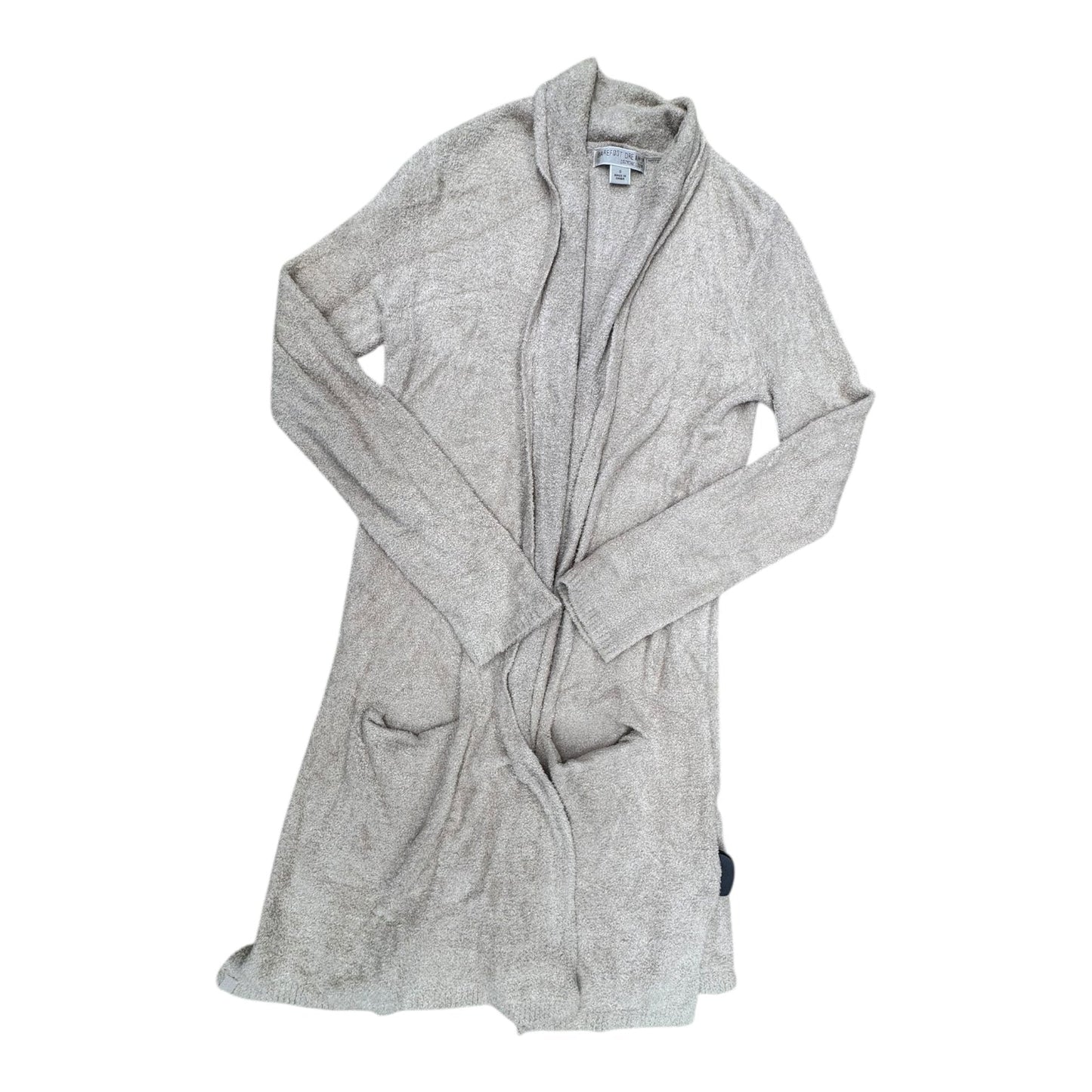 Sweater Cardigan Designer By Barefoot Dreams In Tan, Size:S