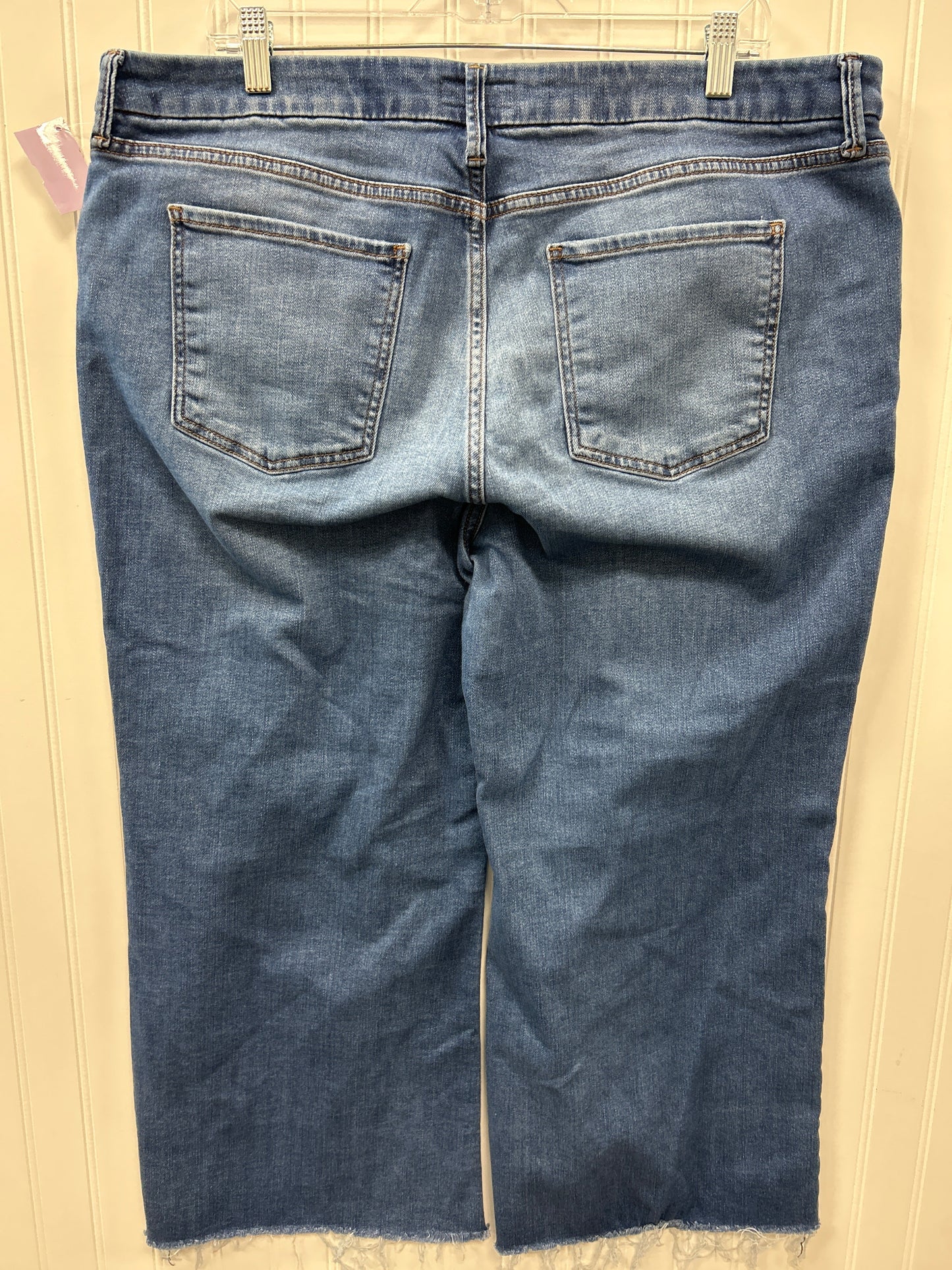 Jeans Straight By Kut In Blue Denim, Size:18