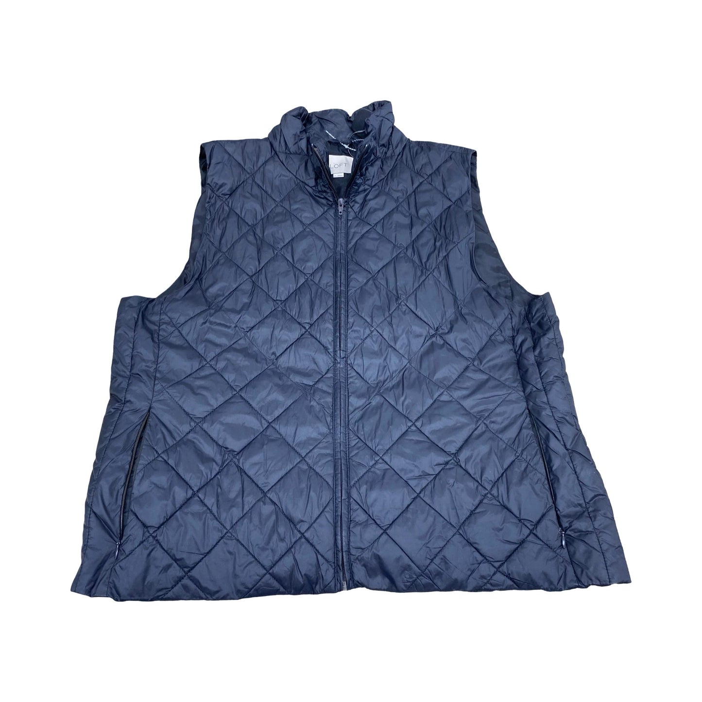 Vest Puffer & Quilted By Loft In Black, Size:Xl