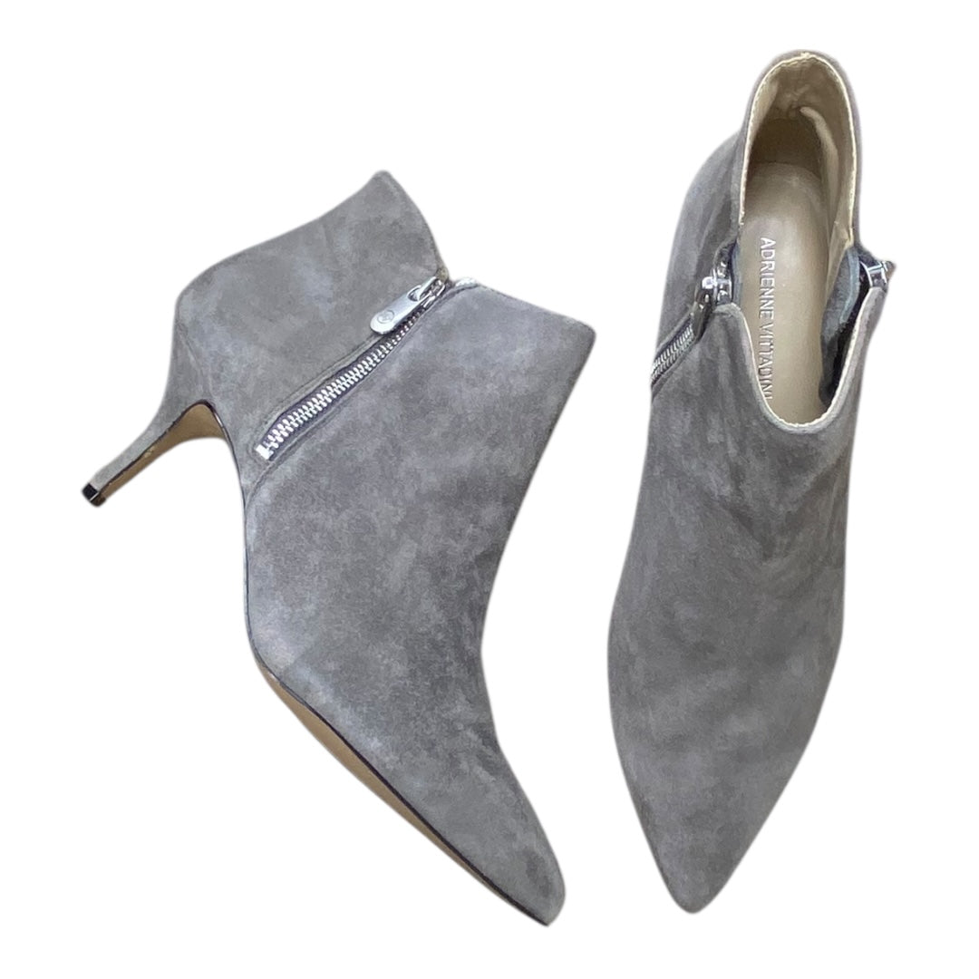 Boots Ankle Heels By Adrienne Vittadini In Taupe, Size:8