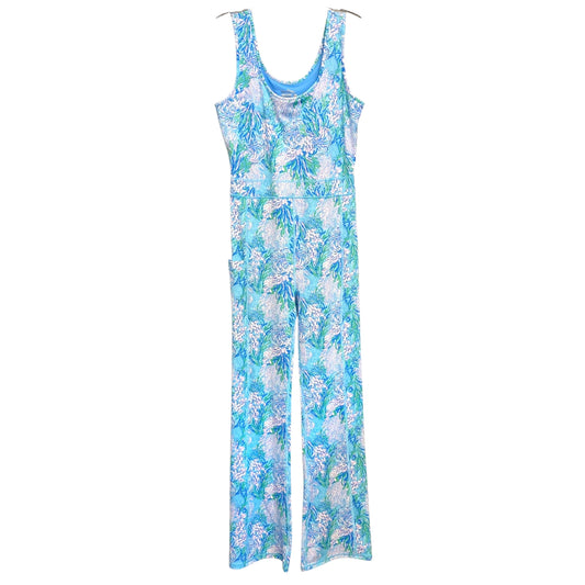 Jumpsuit Designer By Lilly Pulitzer In Blue & Pink, Size:M