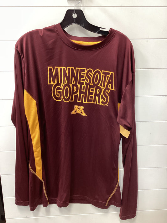 Athletic Top Ls Crewneck By Champion In Maroon, Size:L
