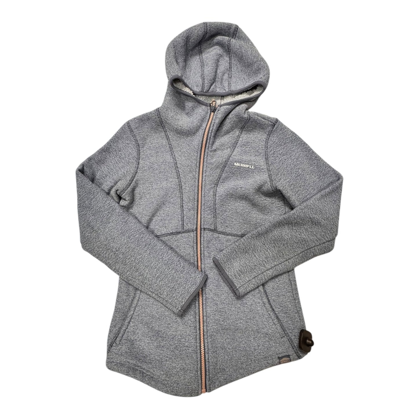 Jacket Fleece Hoodie By Merrell In Blue, Size:S