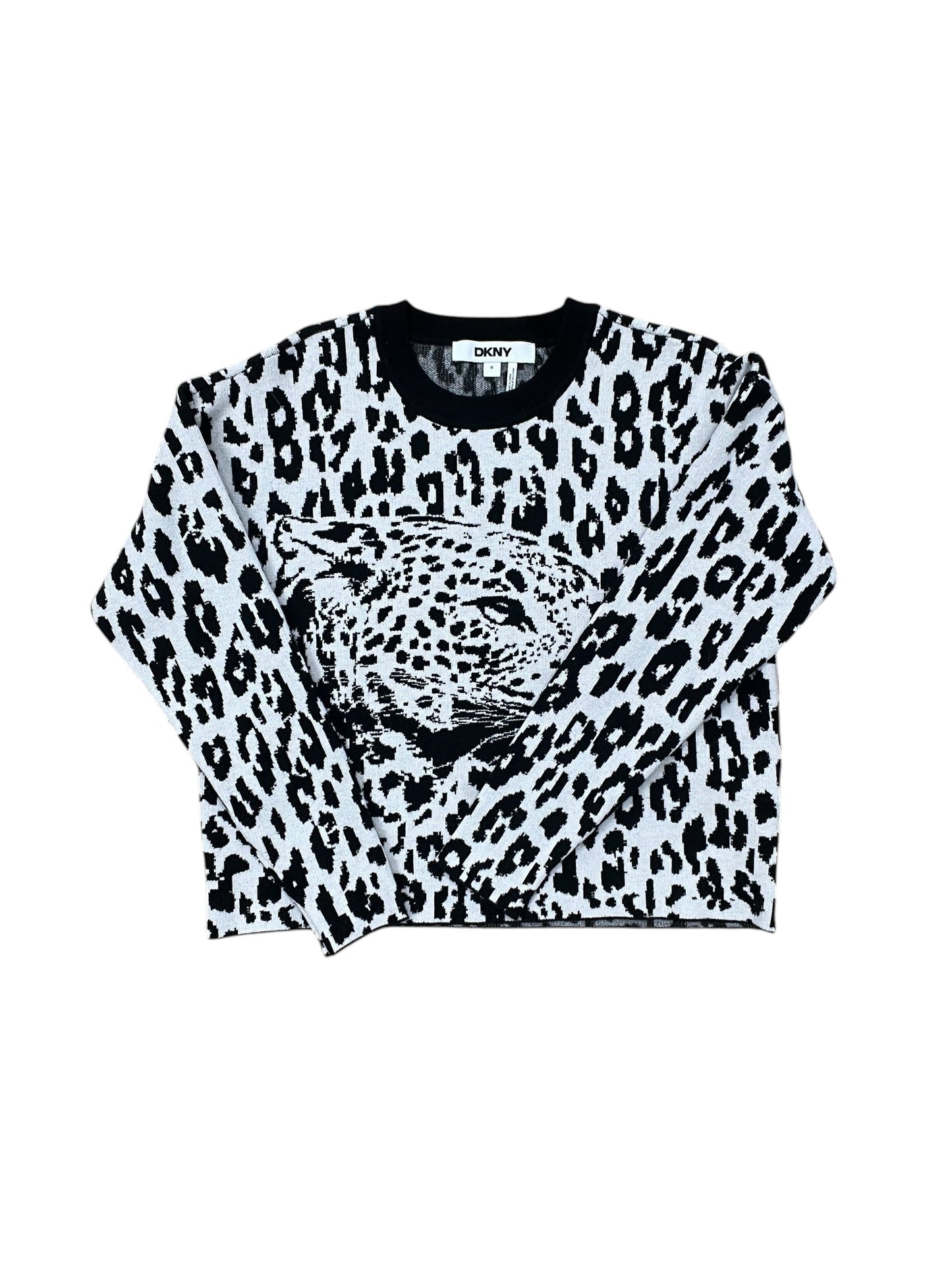 Sweater By Dkny In Black & White, Size:M