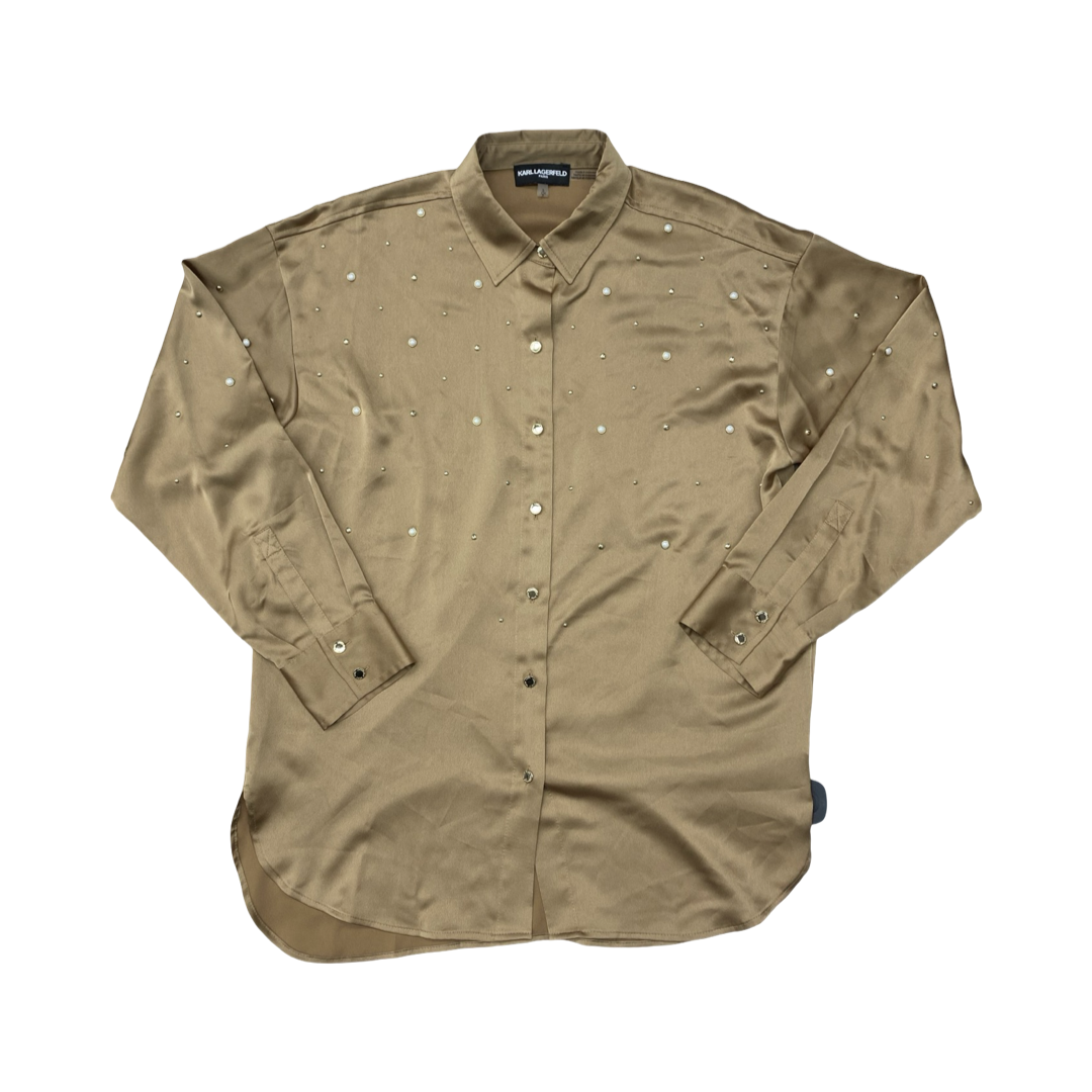 Top Ls Designer By Karl Lagerfeld In Gold, Size:S