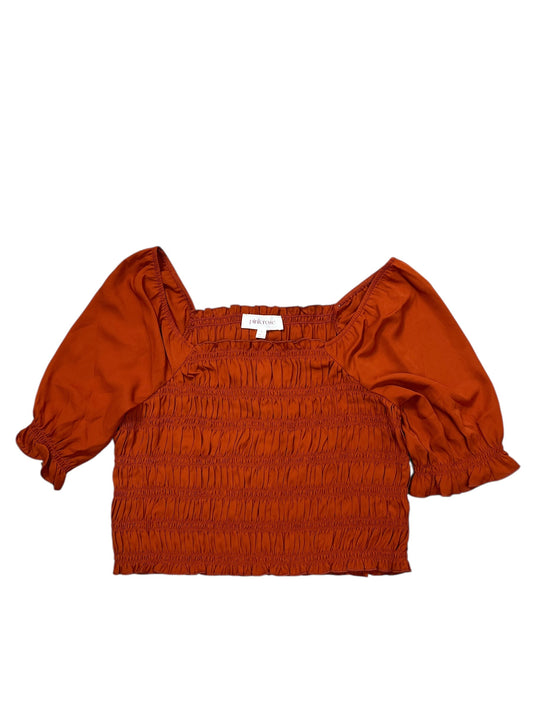 Top Ss Basic By Pink Rose In Brown, Size:L