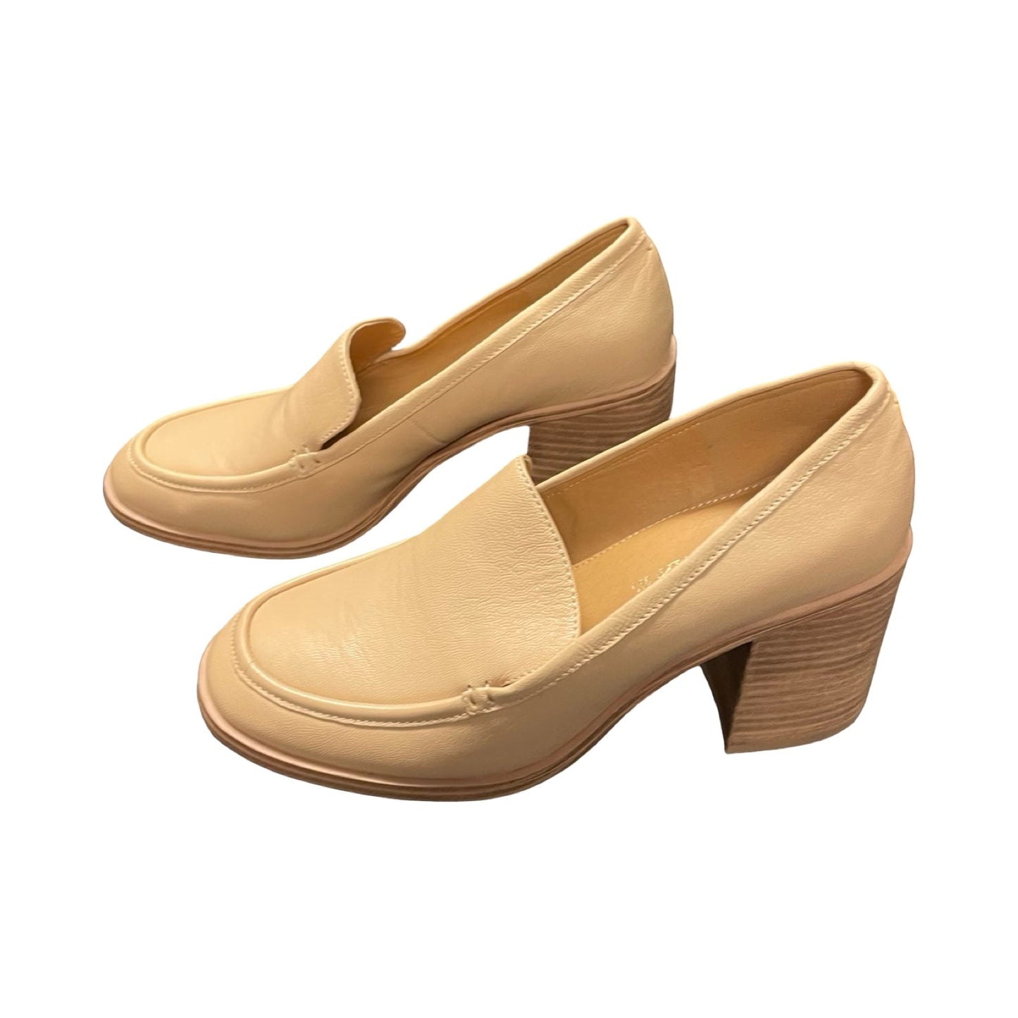 Shoes Heels Block By Crown Vintage In Peach, Size:9.5