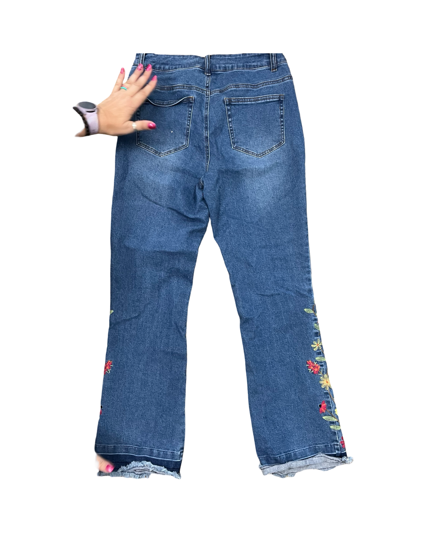Jeans Flared By Clothes Mentor In Blue Denim, Size:6