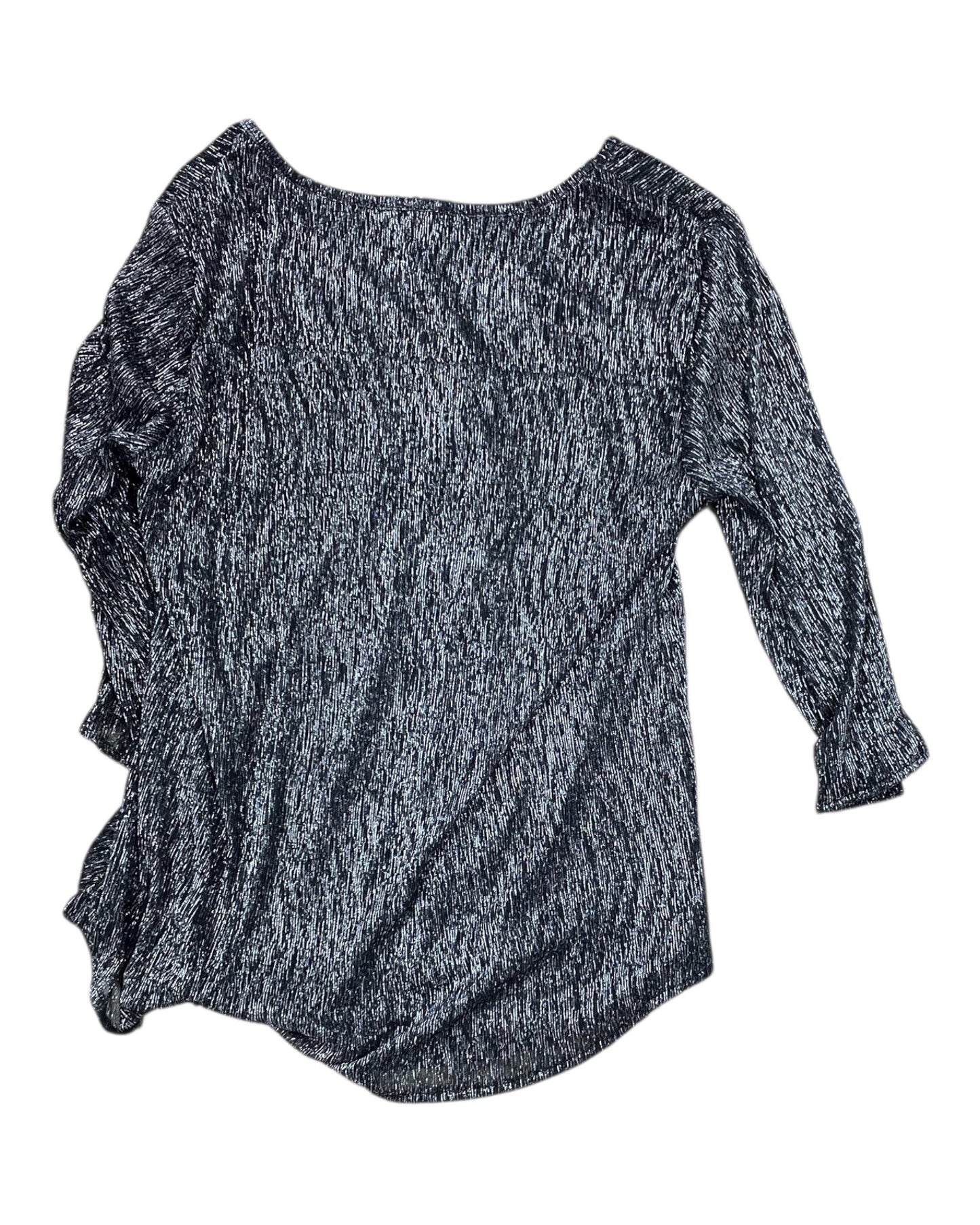 Top 3/4 Sleeve By Clothes Mentor In Black, Size:L