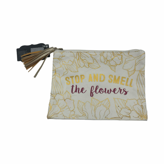 Makeup Bag By Clothes Mentor In Cream, Size:Medium