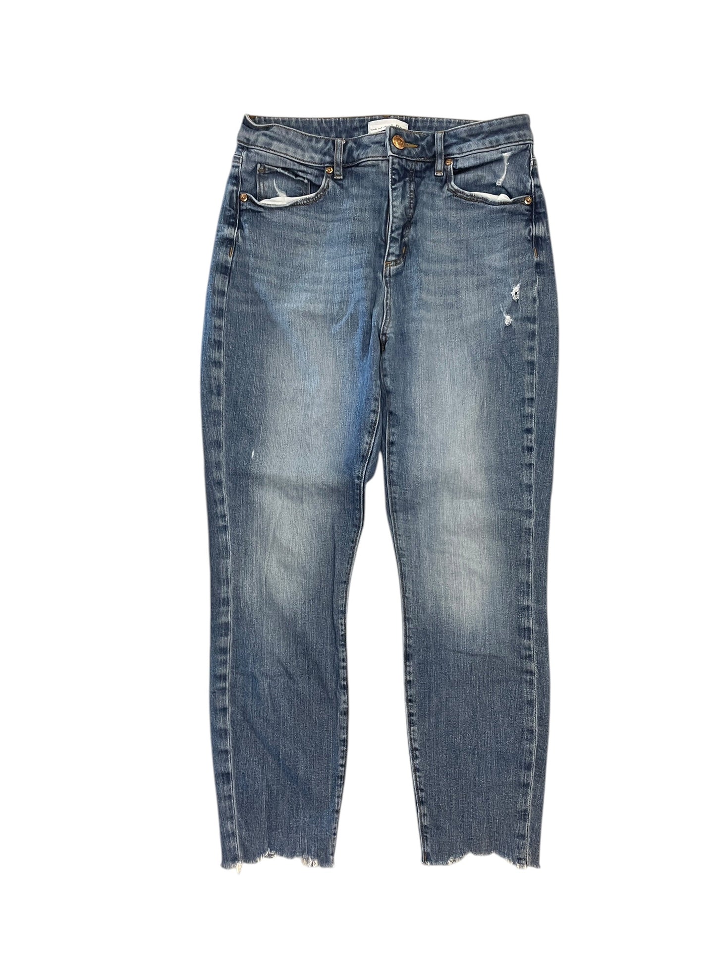 Jeans Cropped By Loft In Blue Denim, Size:4