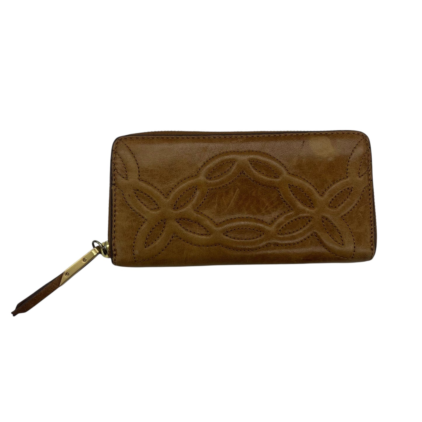 Wallet Leather By Tahari In Brown, Size:Large