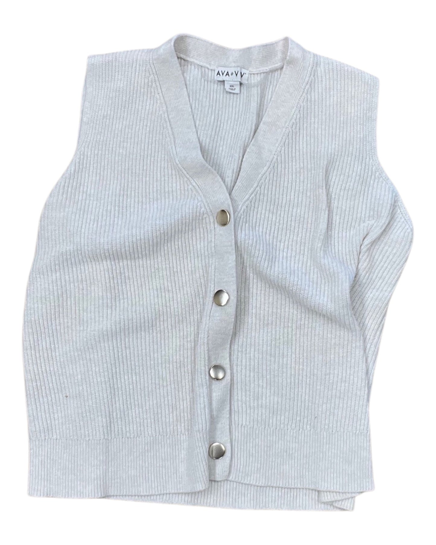 Vest Other By Ava & Viv In Cream, Size:1X