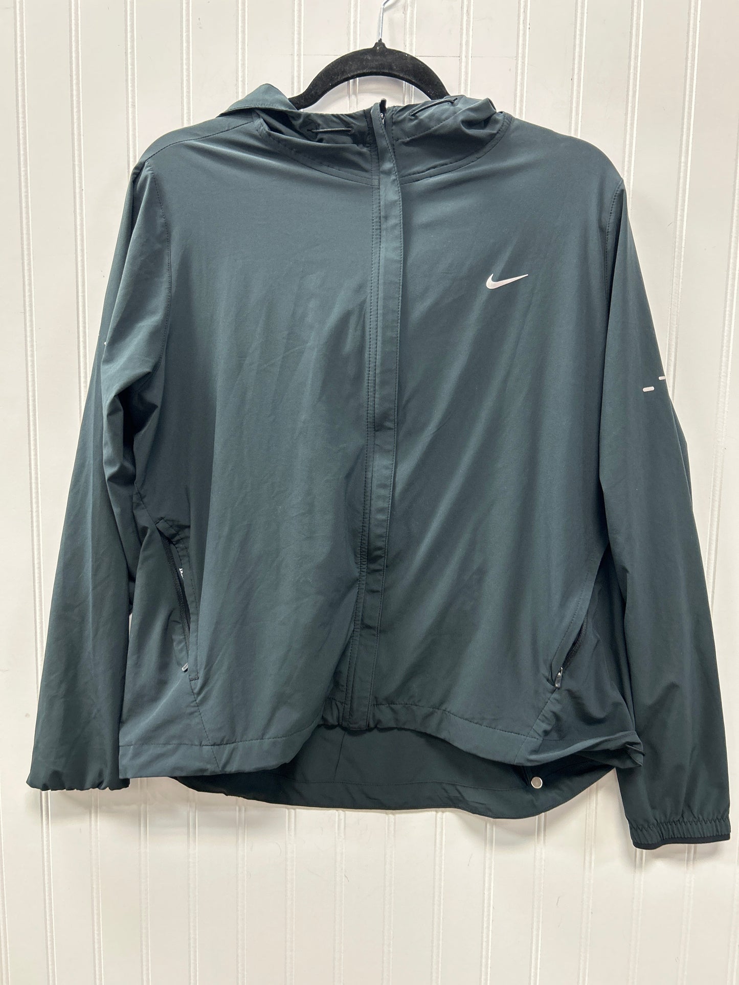 Athletic Jacket By Nike Apparel In Black, Size:L