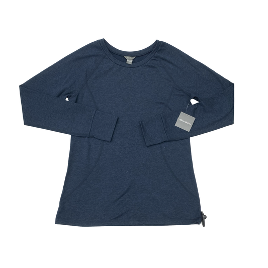 Athletic Top Ls Crewneck By Eddie Bauer In Blue, Size:L