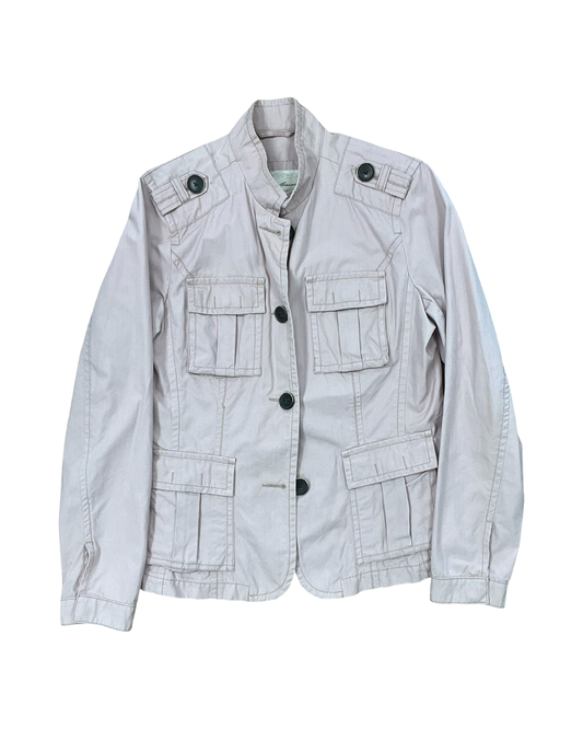 Jacket Denim By Eddie Bauer In Pink Denim, Size:L