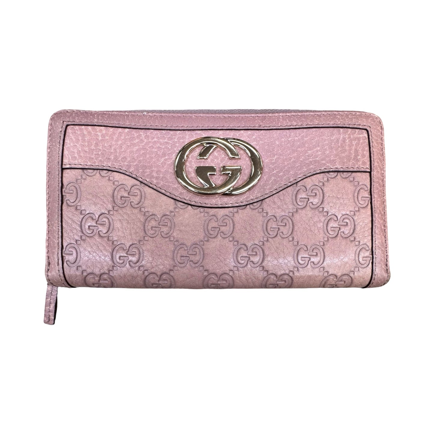 Wallet Microguccissima Sukey Luxury Designer By Gucci In Pink, Size:Large